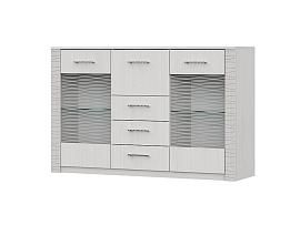 Гамма 20 комод витрина серия 4 / Ясень анкор светлый/Сандал светлый