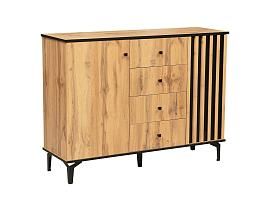 Комод Либерти 51.04 (опора h150) Дуб Вотан/Черный