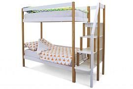 Детская двухярусная кровать Бельмарко Svogen дерево-белый