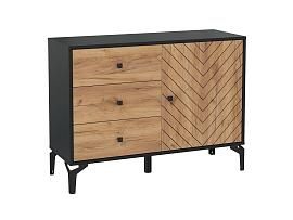 Комод  Лофт 59.02 черный/дуб золотой