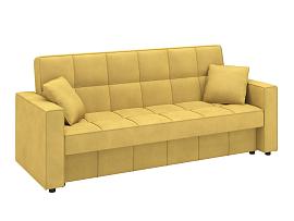 Луи диван-кровать 3-х мест. 2 думки / велюр аватар горчичный