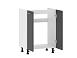 Борги 100.04 600 тумба под мойку / Белый/Антрацит