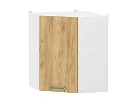 Борги 100.34 шкаф навесной угловой / Белый/Дуб Крафт золотой