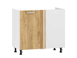Борги 100.11 1000 тумба под мойку угловая / Белый/Дуб Крафт золотой