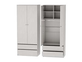 Кэт-1  шкаф 2-х ств. высокий - Ясень Анкор светлый