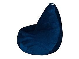 Кресло мешок груша L синий микровельвет
