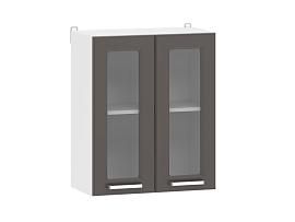 Вокс 100.31 600 шкаф навесной витрина / Белый/Графит