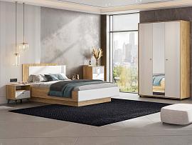 Спальня Милан 1 - Дуб Крафт золотой/Белый