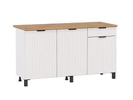 Венера стол 1500 МДФ / Белый фрезерованный