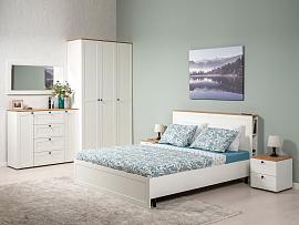 Спальня Остин 1 белый/дуб золотой