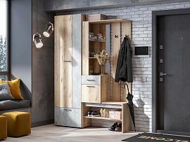 Прихожая Фаворит 1 / Дуб Делано/Цемент светлый
