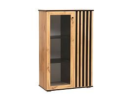 Шкаф комбинированный Либерти 51.03 (опора h20) Дуб вотан/Черный