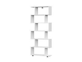 Токио стеллаж змейка / Белый текстурный