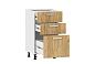 Борги 100.06 450 тумба кухонная / Белый/Дуб Крафт золотой