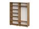 Милан шкаф четырехстворчатый - Дуб Крафт золотой/Белый