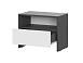 Дольче тумба прикроватная / Графит/Белый