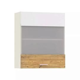 Адель шкаф навесной 600 витрина Белый/Тортуга