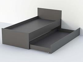 Кэт-1 кровать выкатная арт. 015 настил 0,9 - Графит