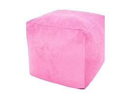 Пуфик Куб микровельвет розовый
