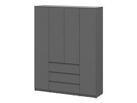 Денвер шкаф четырехстворчатый / Графит серый