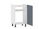 Борги 100.03 500 тумба под мойку / Белый/Маренго