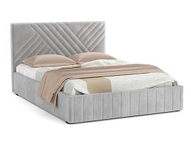 Гамма Ф кровать 1600 - велюр Fresh сильвер