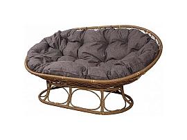 МАМАСАН Home диван с ротангом - бежевый / подушка пепел
