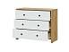 Дольче комод 3 ящика / Дуб золотой/Белый