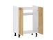 Борги 100.04 600 тумба под мойку / Белый/Дуб Крафт золотой