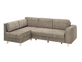 Шелдон диван-кровать угловой / велюр Sierra 4 темный беж