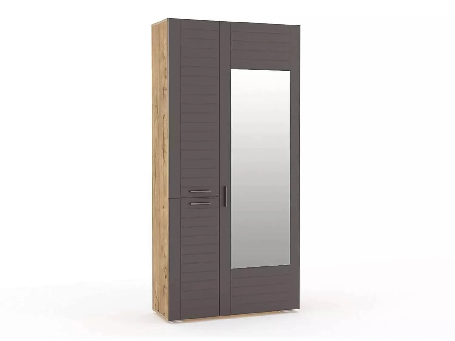 НМ 013.36 Шкаф для одежды с зеркалом Livorno /дуб бунратти / софт графит