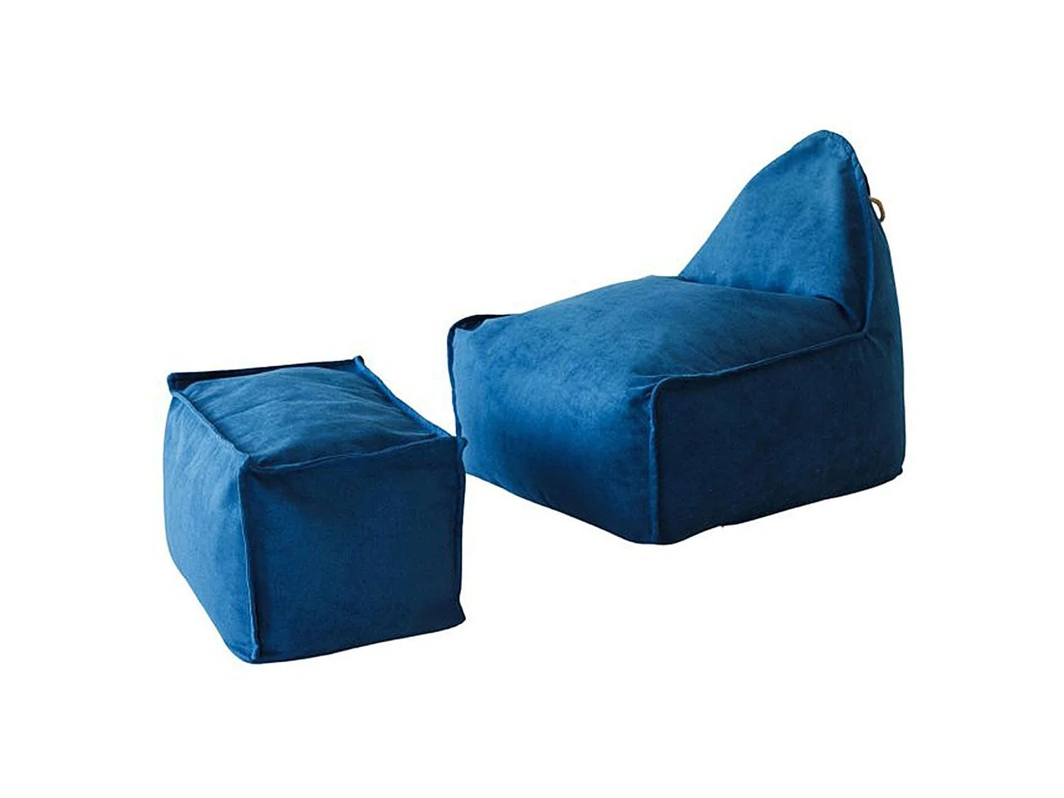 Кресло Манхеттен с пуфиком синее