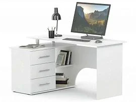 Компьютерный стол КСТ-09 левый / Белый
