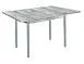 Симпл стол обеденный раскладной с ящиком / бетон темный/металлик
