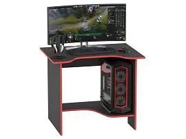 Компьютерный стол КСТ-03 Черный/Красный