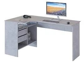 Письменный стол СПМ-25 Левый Бетон