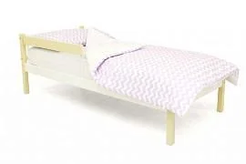 Детская кровать Бельмарко Svogen classic бежево-белый с бортиком