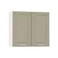 Маргарита шкаф навесной 800 2 двери Белый/Имбирь структурный